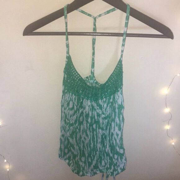 NWT Forever 21 Jade/Cream Knit Tank Top - Picture 1 of 3